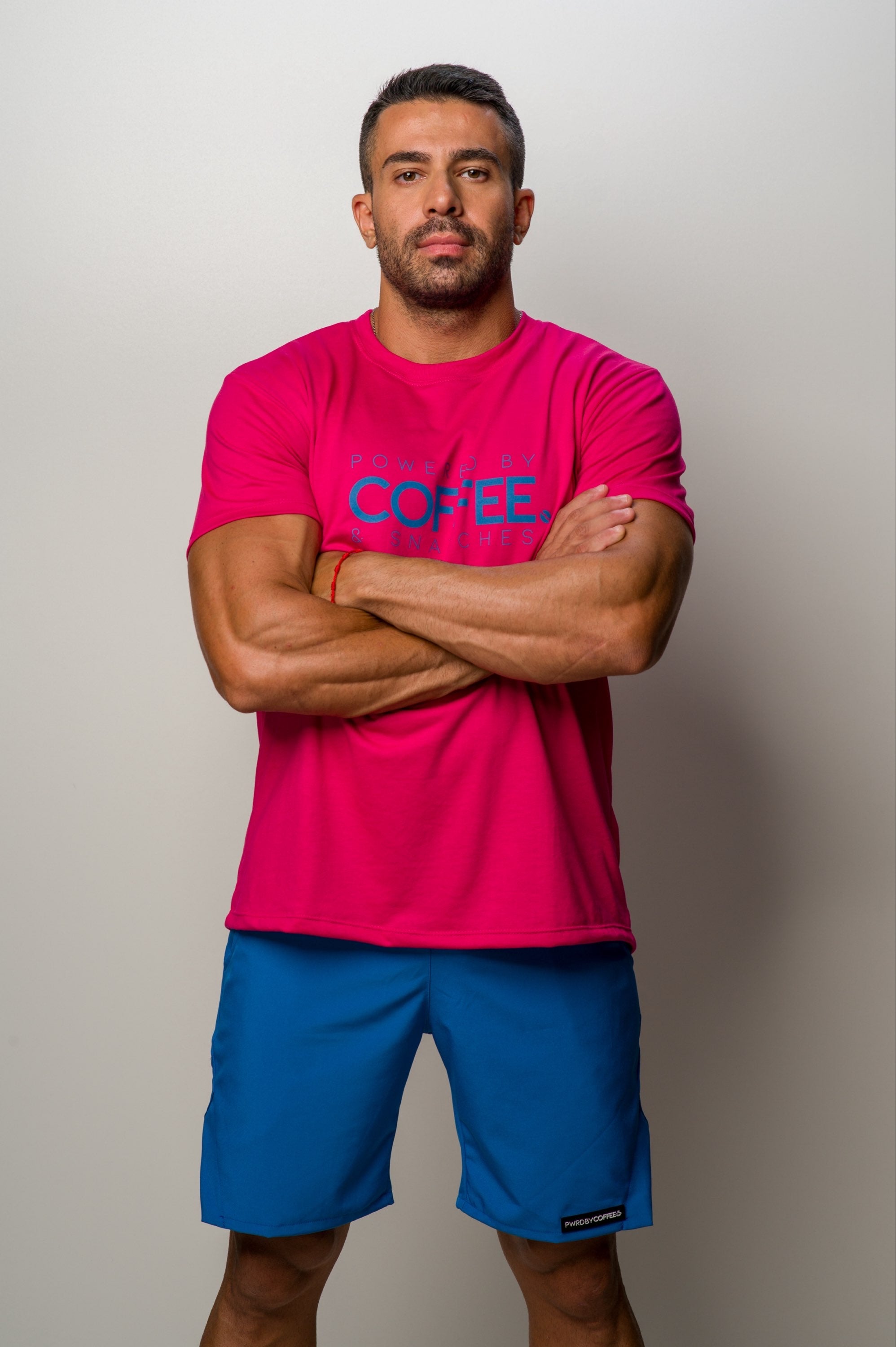 T-Shirt Pink Bleu PWRD image 0