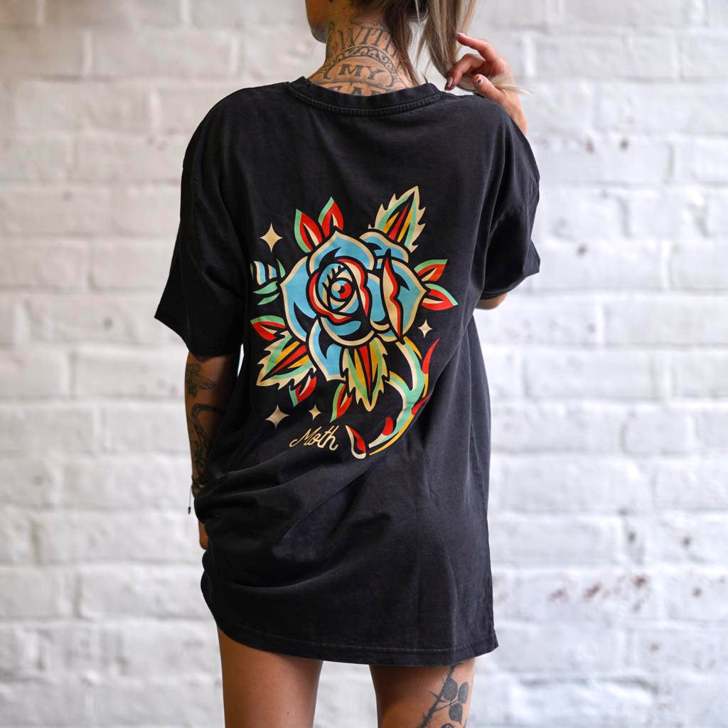 Unisex Rose Tee Oversize Cece image 2