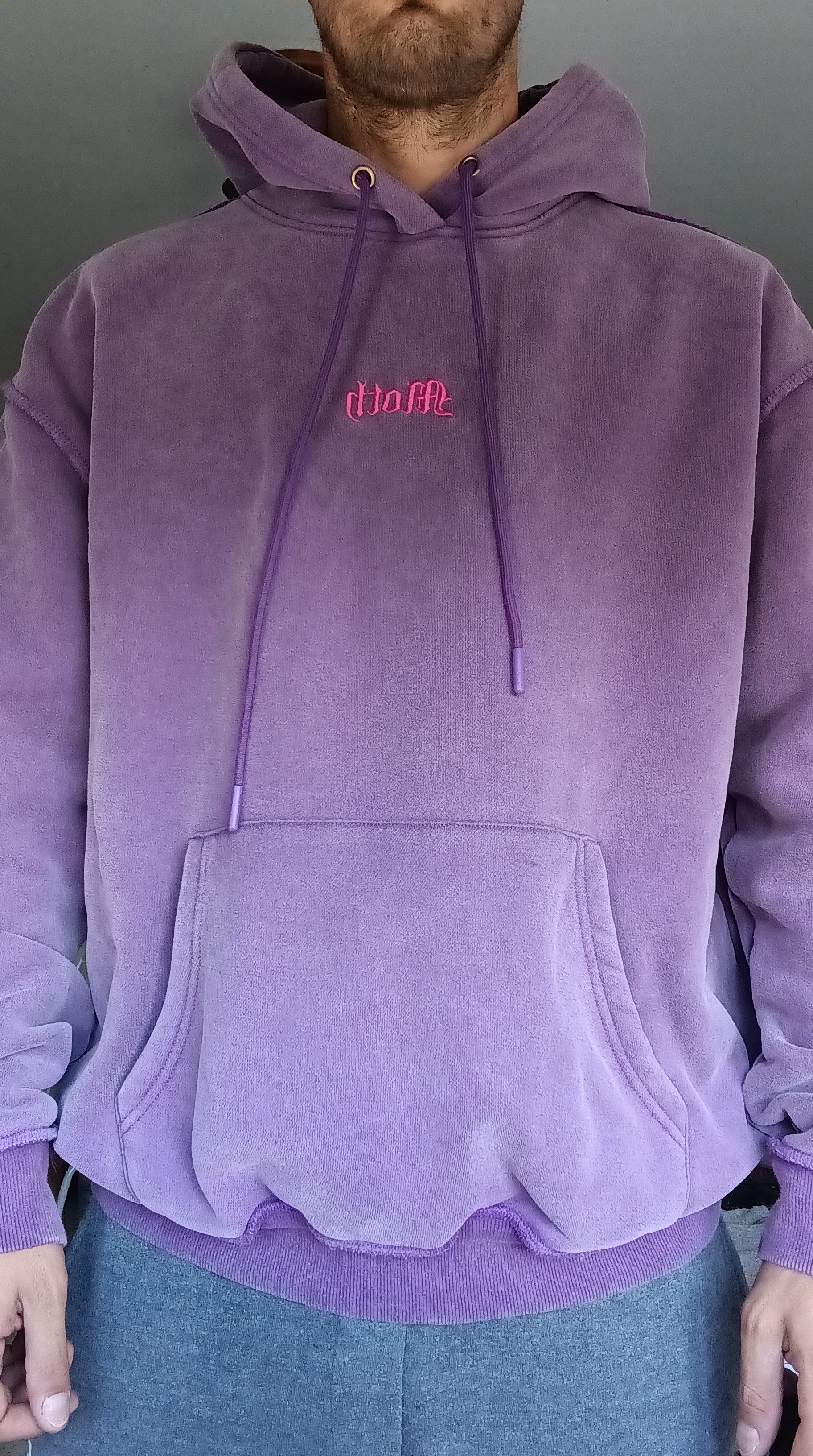 Unisex Hoodie Purple/Pink Emperor Moth image 1