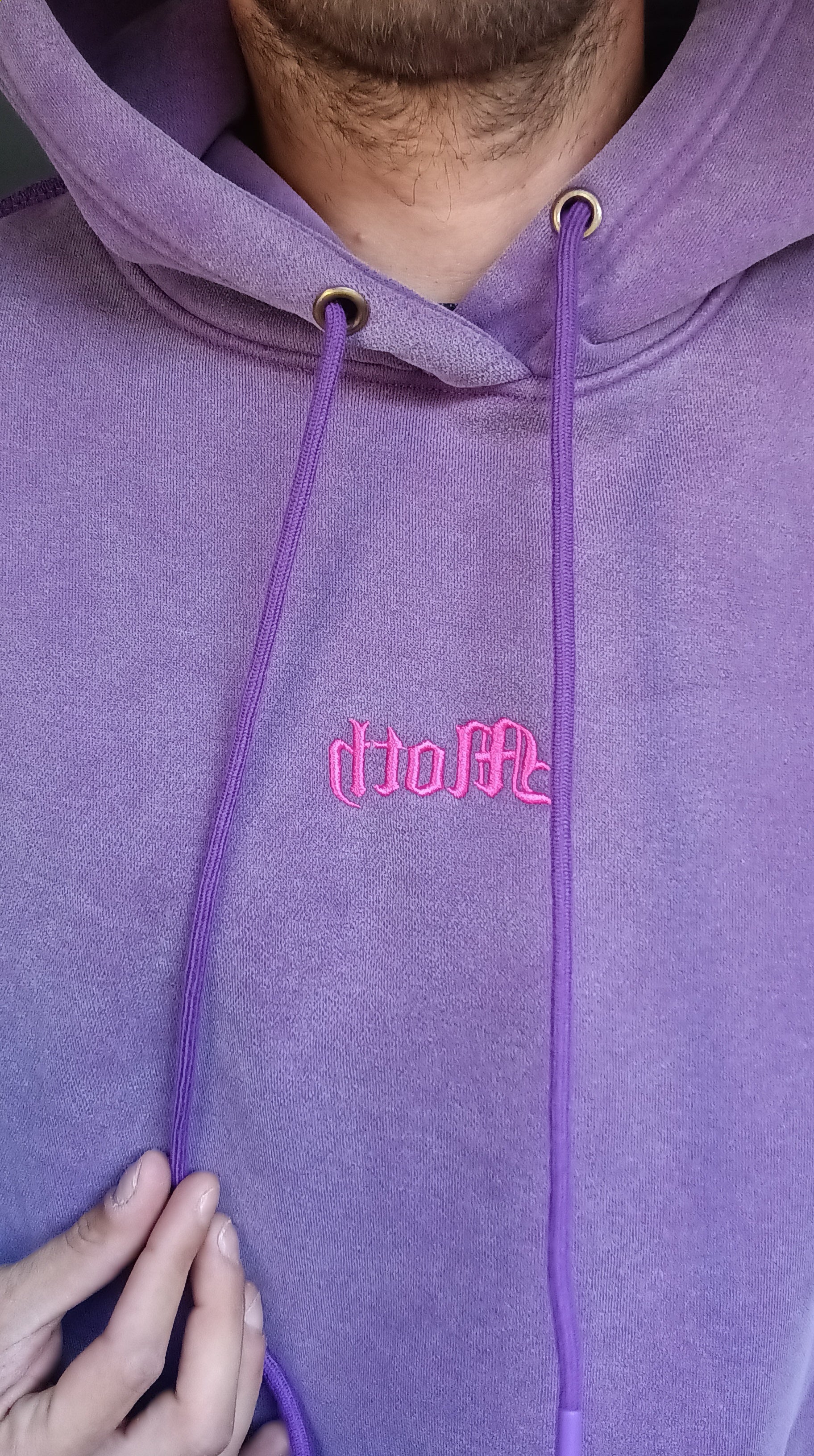 Unisex Hoodie Purple/Pink Emperor Moth image 3