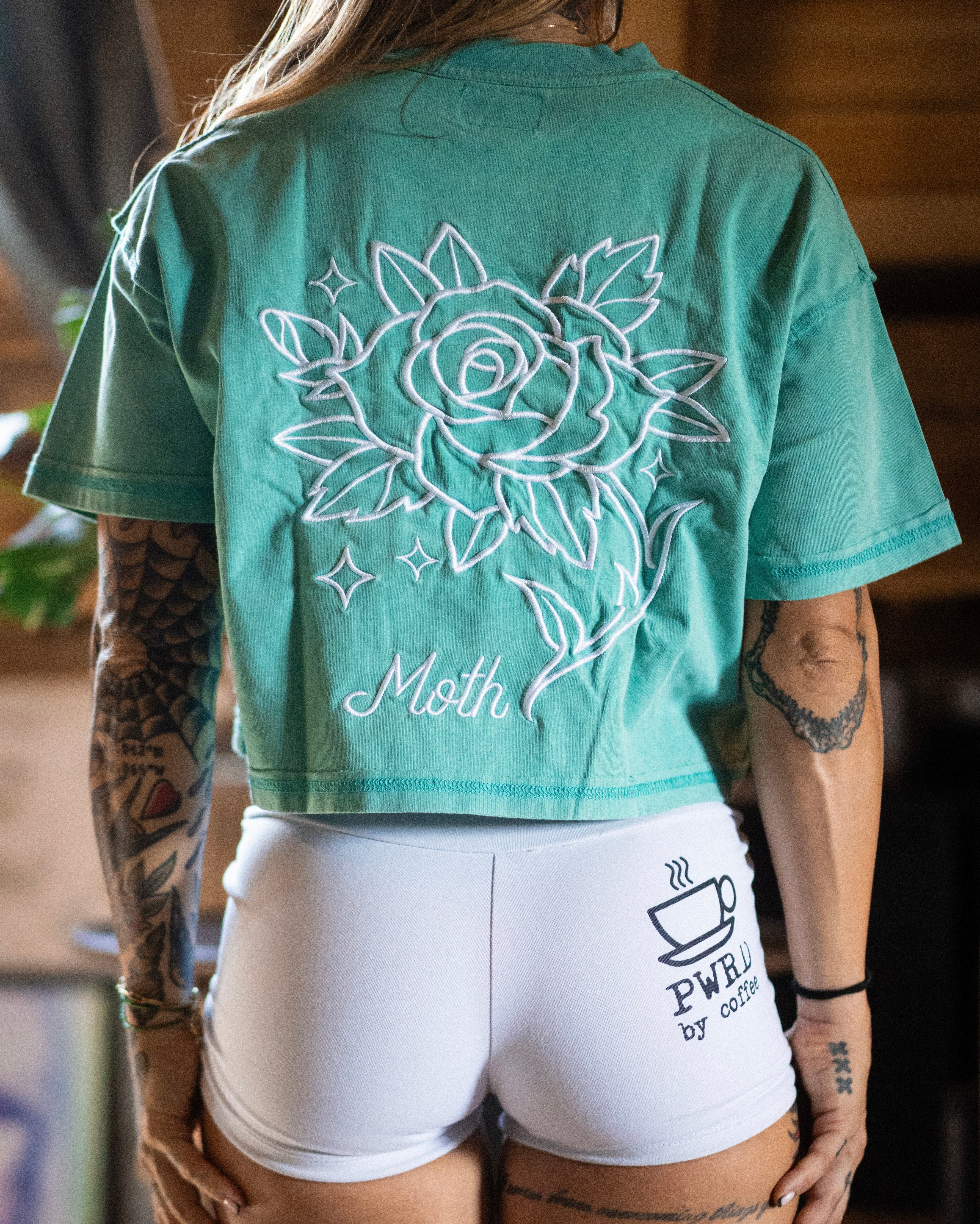 Crop Top Moth Thorn Vert