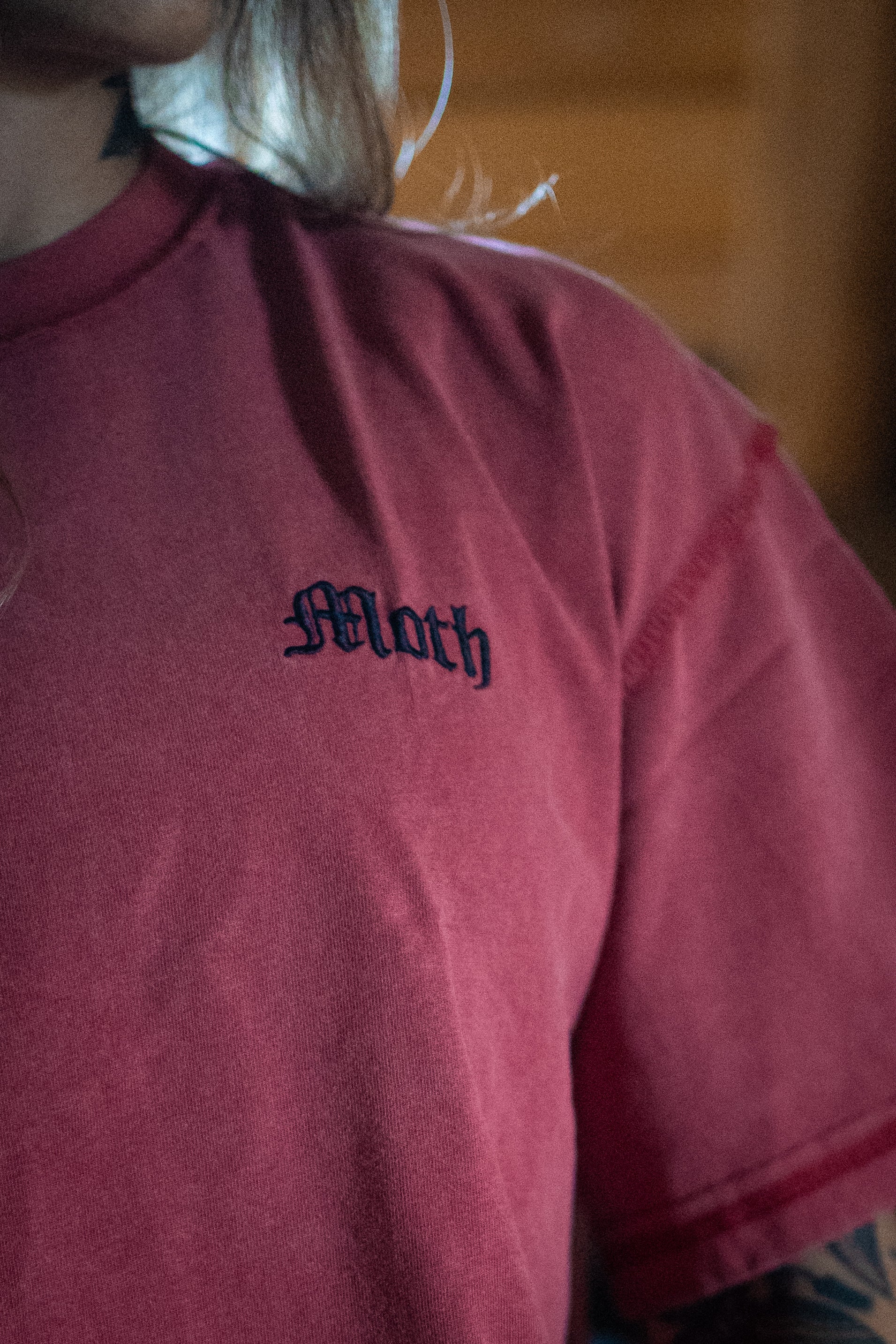T-Shirt Oversize Moth Thorn Bordeaux