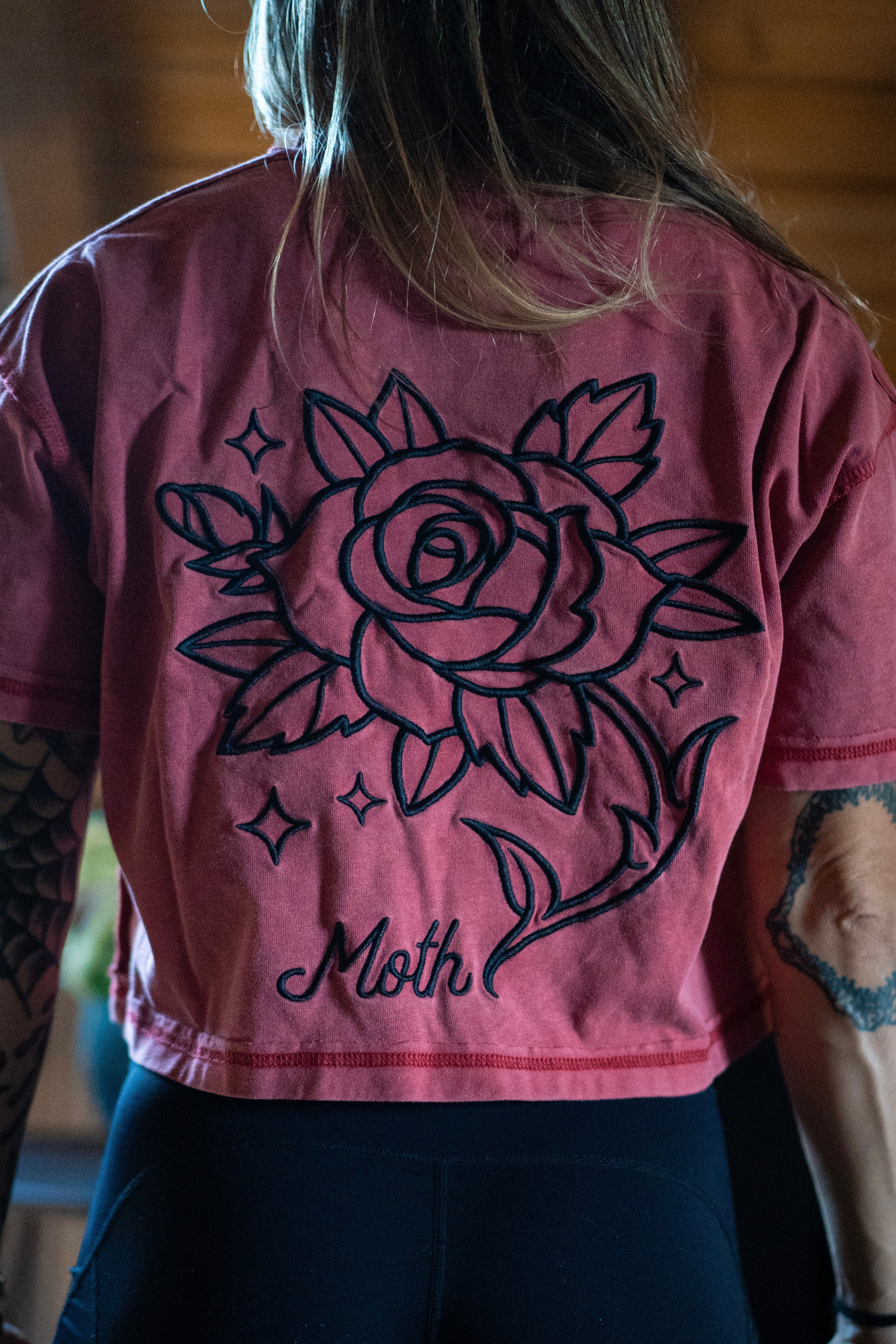Crop Top Moth Thorn Bordeaux