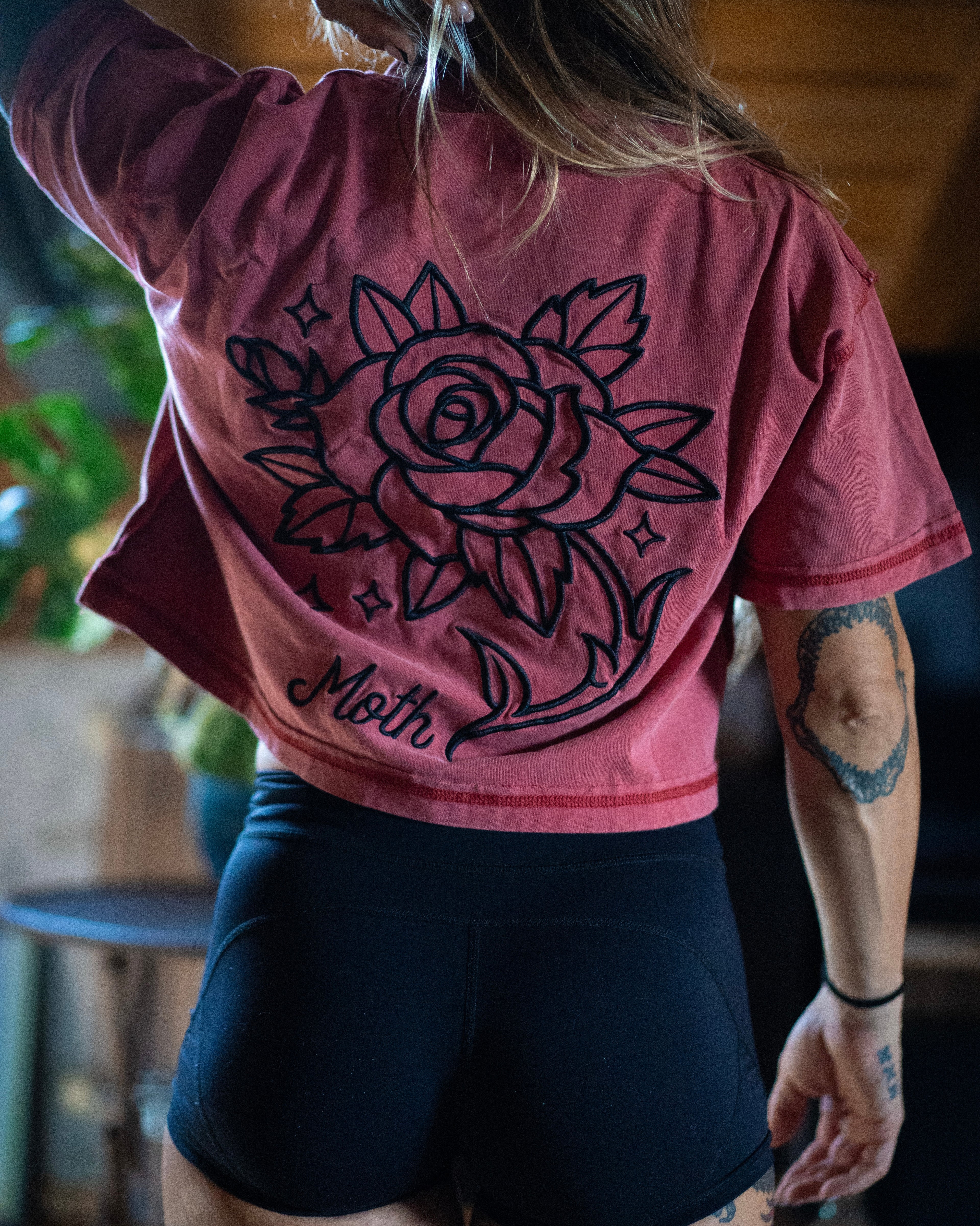 Crop Top Moth Thorn Bordeaux