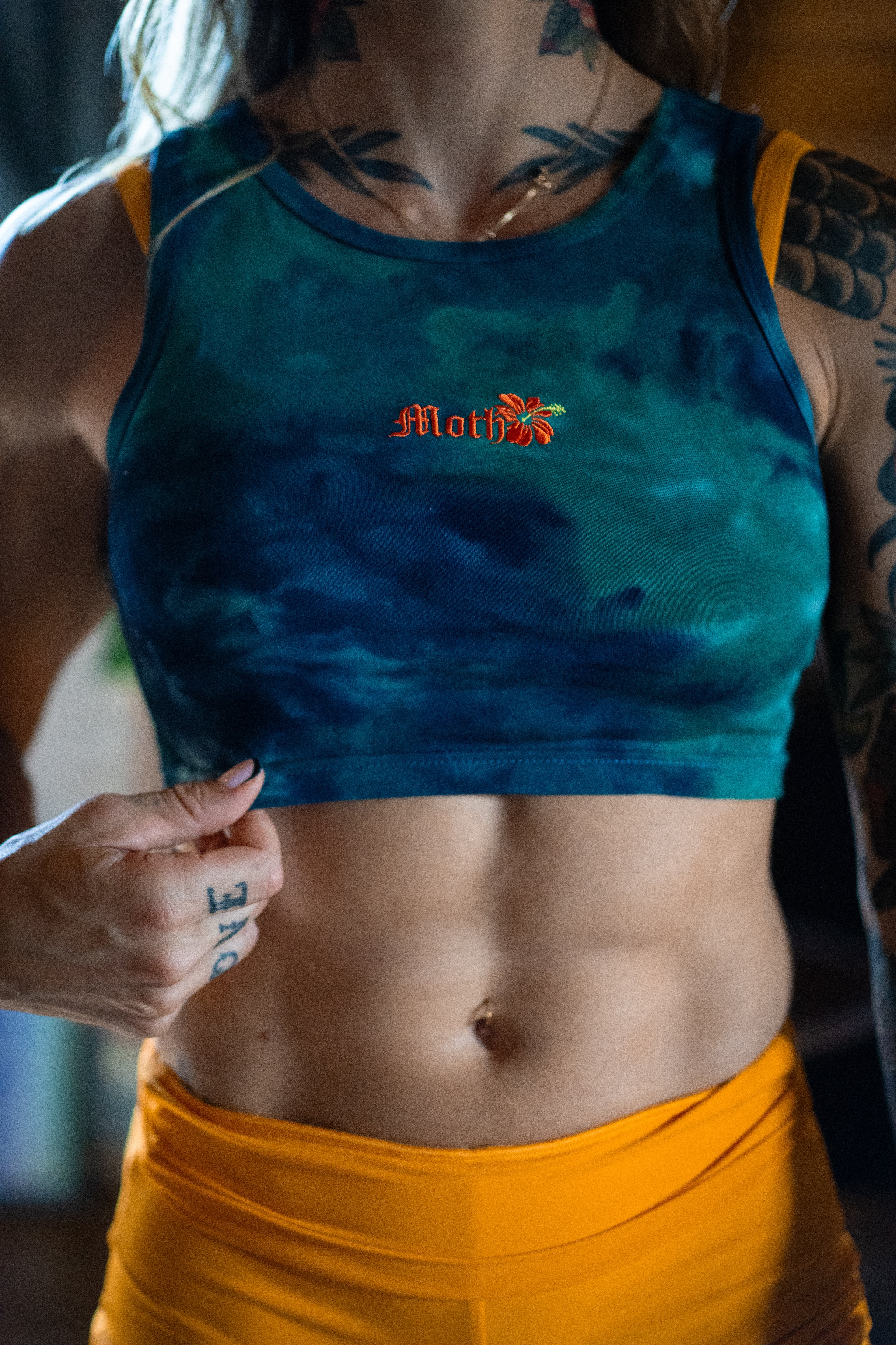 Crop Top Moth Emeraude Tahiti