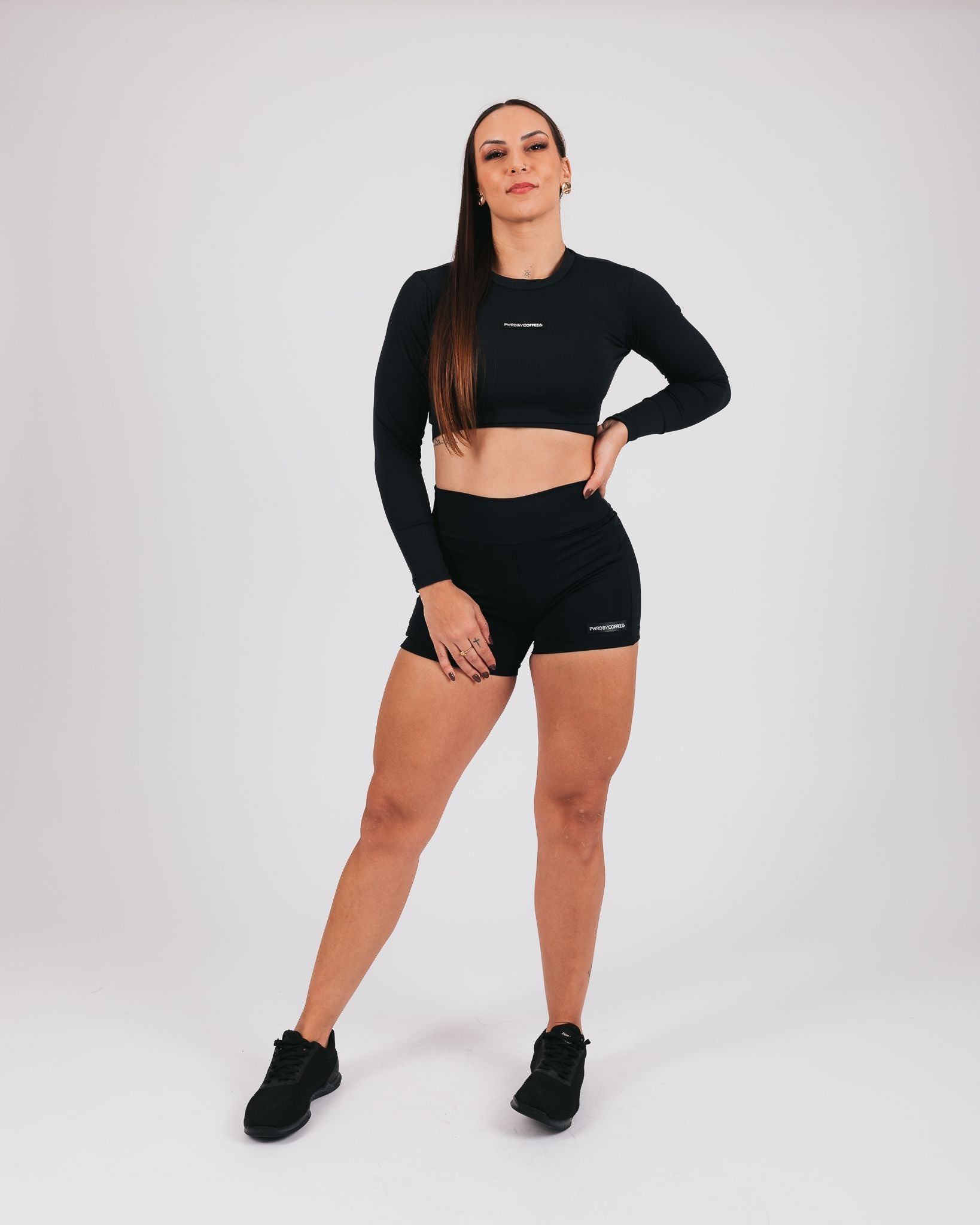 Crop Top Carol Manche longue Noir image 1