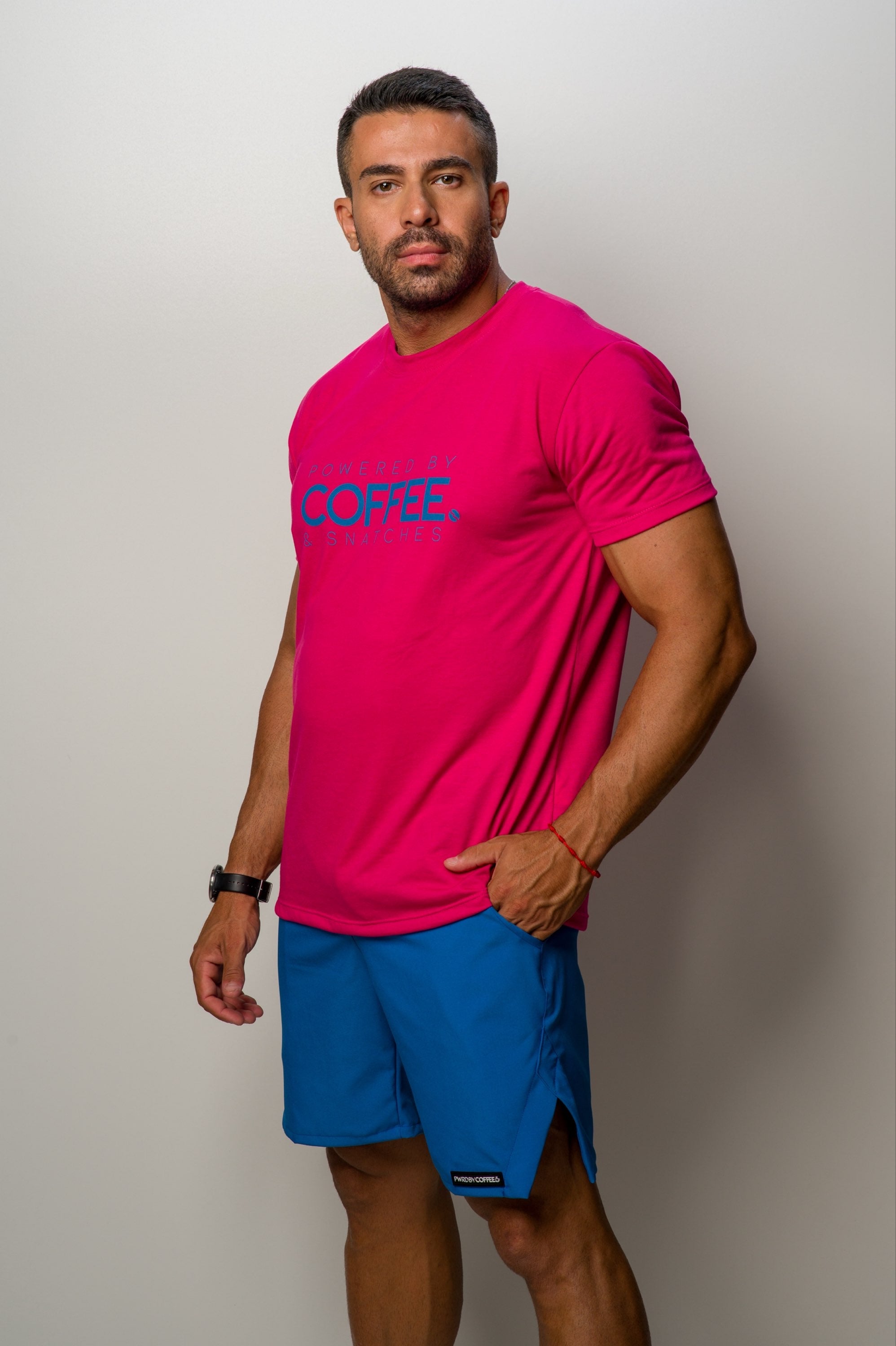 T-Shirt Pink Bleu PWRD image 1