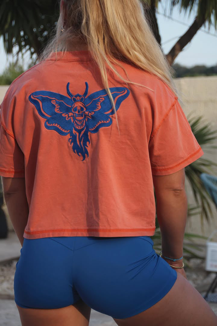 Crop Top Emperor Pêche et Bleu image 4