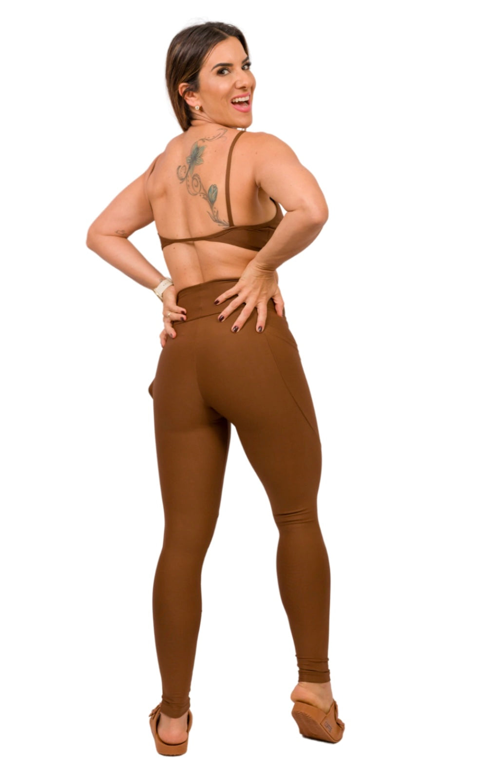 Legging Lycra Adaptif Café image 2