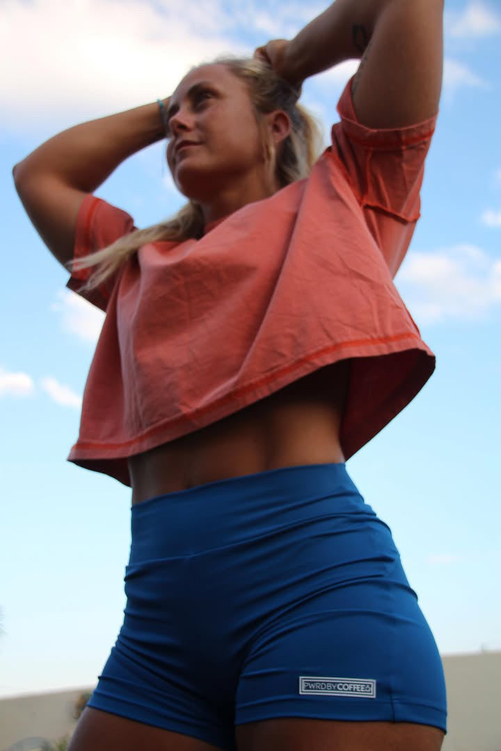 Crop Top Emperor Pêche et Bleu image 3